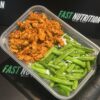 Healthy chicken and green beans meal, perfect for muscle building, fitness, and meal prep enthusiasts.